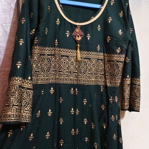 Green Colour Anarkali Used Once