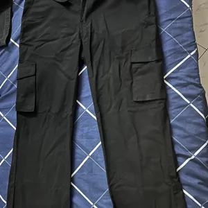 Black Cargos with adjustable waist  Strap