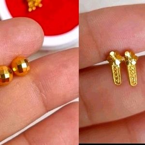 (2)🪙18 Carat Real Gold Studs