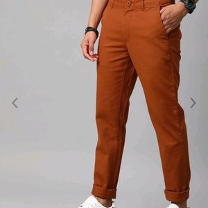 ⚡[SALE] Roadster Men Rust Brown Chinos Trousers