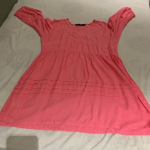 Pink Dress With Three Fourth Sleeves