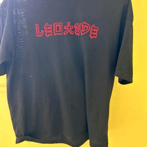 Leotude Black Oversized Tshirt