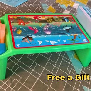 Learning Table For Children (Green) Free a Gift