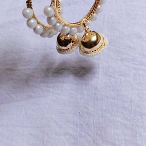 Pearl Hoop Earrings