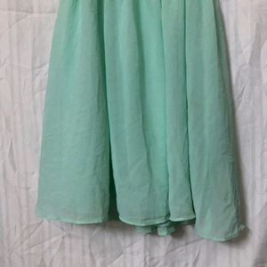 Cyan Colour Sleeveless Dress