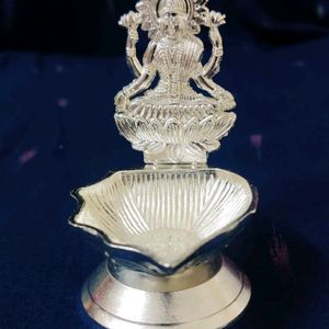 DIWALI GIFT Laxmi Mata With Diya In Silver Color