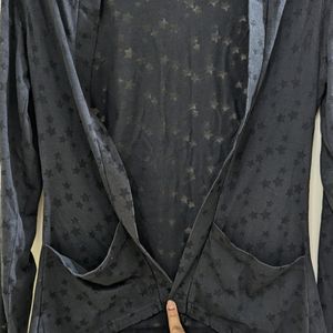 Girls' Semi-transparent Black Shrug