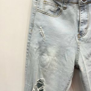 Ice blue Ripped Jeans