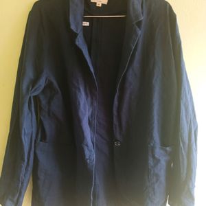 Single Button Navy Blue Blazer