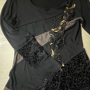 Black Gold Dress