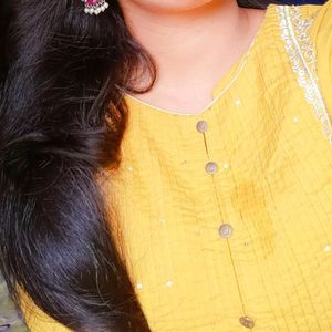 Yellow Cotton Kurti