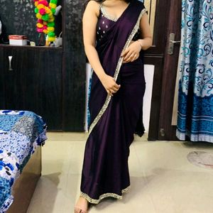 Saree with Designer blouse