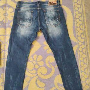 Blue Tapered Jeans