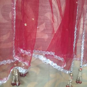 Partywear Dark Red Dupatta