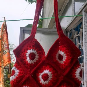 Red Trendy Granny Bag