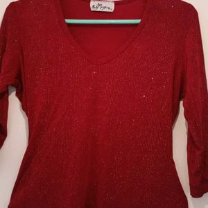 Shimmering Cherry Red Top