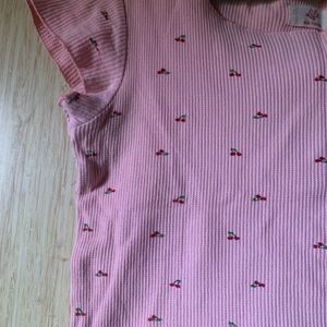 Pink cherry tshirt🌷🫶🏻🍒