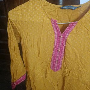 Mustard yellow Kurti