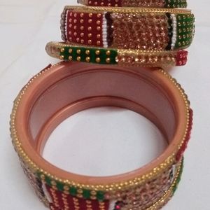 Velvet Beautiful Bangles...Green And Maroon...