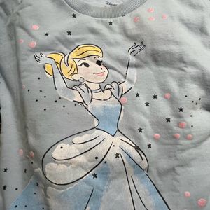 Cindrella Print Sweatshirt By Yk Disney 6-8 Yrs