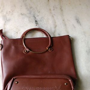 A Brown Colored Handbag