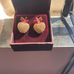 Gold plated fancy earring