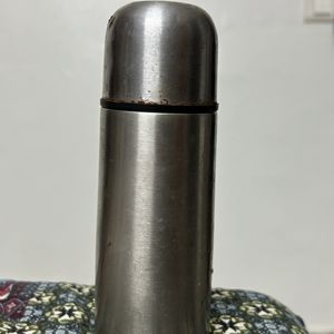 STEEL PUSH LID WATER BOTTLE: INSULATED 24 HOURS