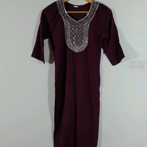 Dark Mauve Kurta ( Women's)