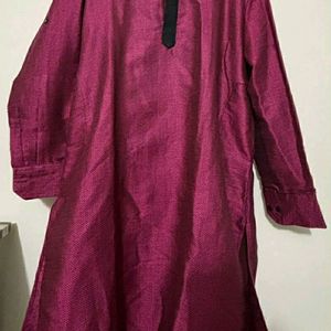 Men Dark Pink Kurta