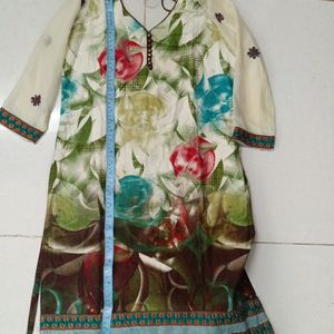 Trendy Floral Pre Stitched Kurthi