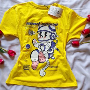 Bewakoof New Cute Cat Tshirt With Tag College Wear