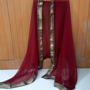 Maroon Dupatta