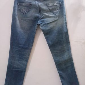 Straight Blue Denim For Women