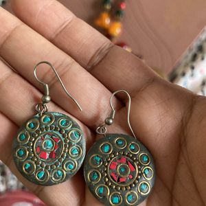 Multi Colour Beaded Necklace and Earrings Combo