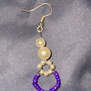 Purple Pearl Earrings