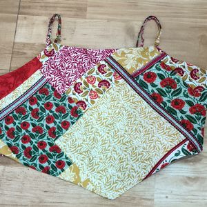 Gorgeous Red Floral Crop Top