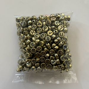 Metallic Alphabet Beads