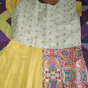 Yellow 2 Piece Kurti