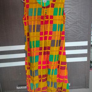 Multicolour Sleeveless Kurti