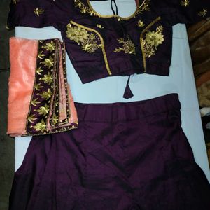 Women Purple Lehenga