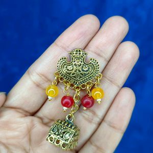 Oxidised Gold Colour Jhumka