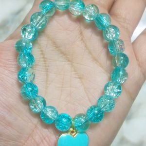 Blue Heart Charms Bracelet