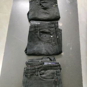 Pack Of 3 Black Jeans