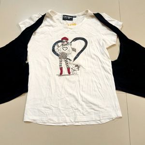 Stylish black n white Tshirt