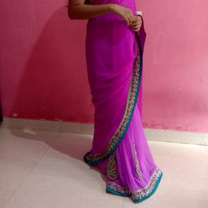 Magenta Saree