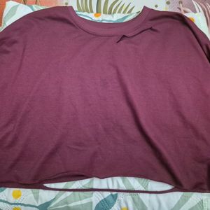 Maroon Crop Top