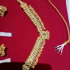 Golden Neckless With Jhumka