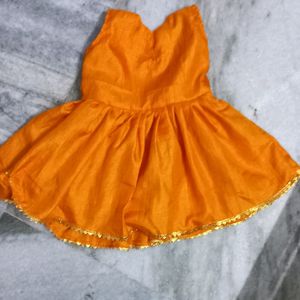 Mango colour frock