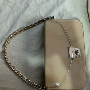 Beige Colour Party Appropriate Sling Bag