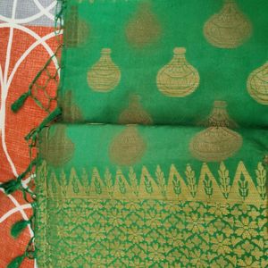 Banarasi Green Saree